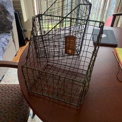 Brand New 2 Metal Wire Baskets Each $30