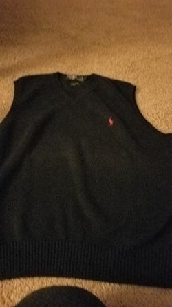 Polo sweater size large black