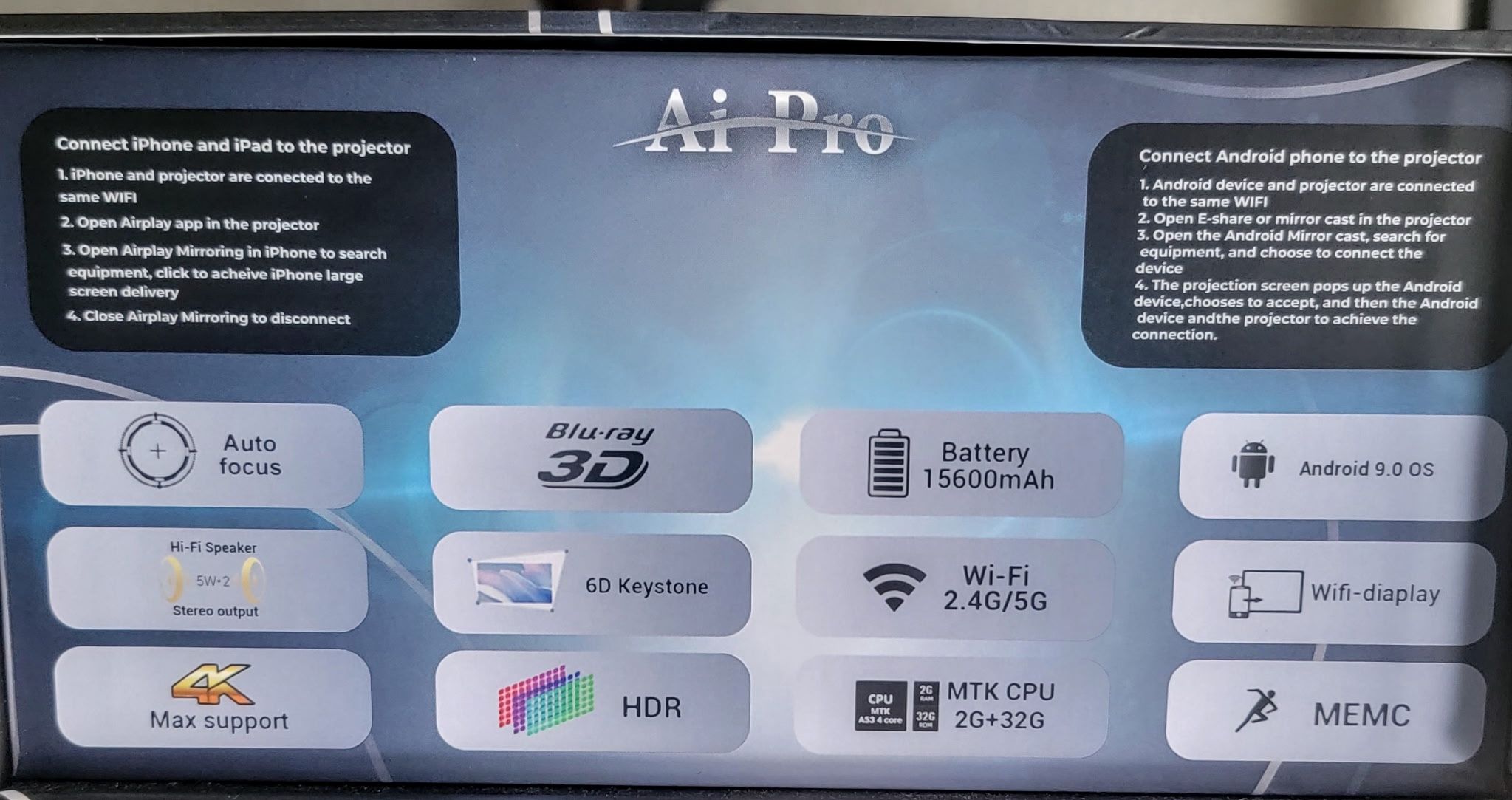 4K, 3D, HD Video Projector