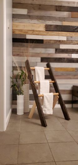 Custom decorative ladder / wood towel rack