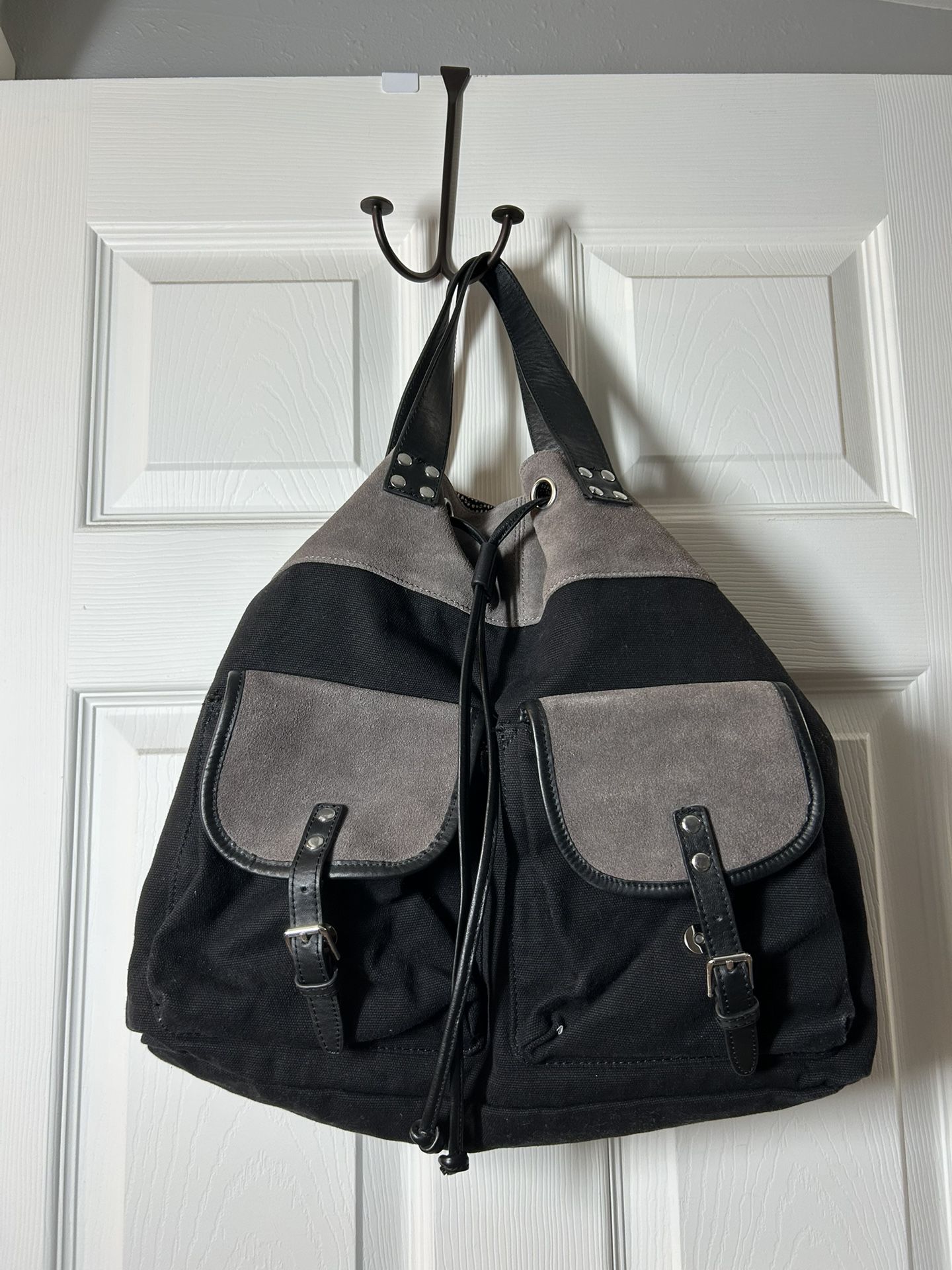 Canvas And Suede Bag