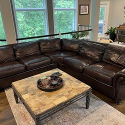 Leather Brown Sectional