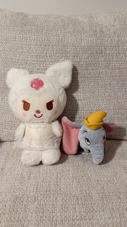 Kuromi Plush + Disney dumbo plush keychain 