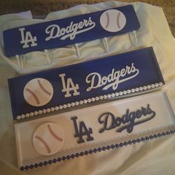 DODGER WALL PLAQUE  18" WOOD ⚾️🧢