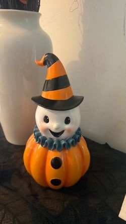 New Halloween Ghost Pumpkin Figurine