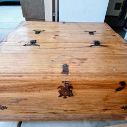 Natural Wood Coffee Table With Storage