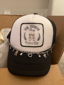 Handmade bachelorette charm hat