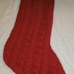 "Mrs." Embroidered Knitted Large Christmas/Holiday Stocking Stuffer