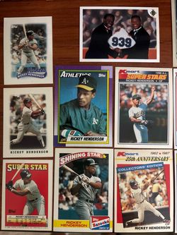 37-Rickey Henderson Baseball Card Lot Topps