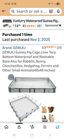 Small animal insert tarp- 48x48in