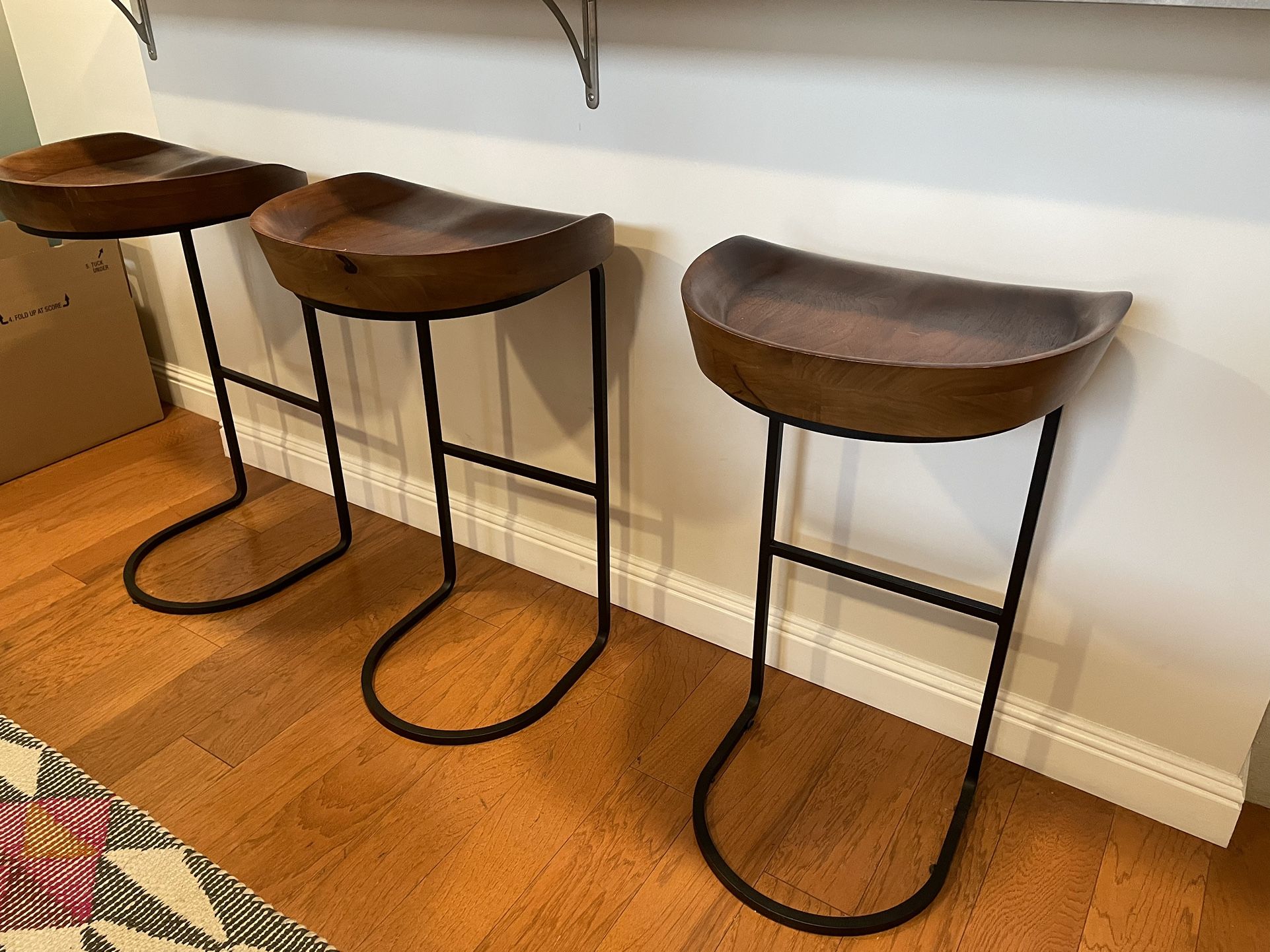 Room and Board Bar Stools - (3)
