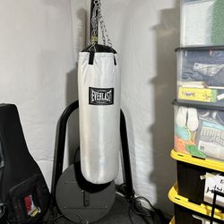 Everlast Punching Bag With Stand And Speed Bag Attachment 