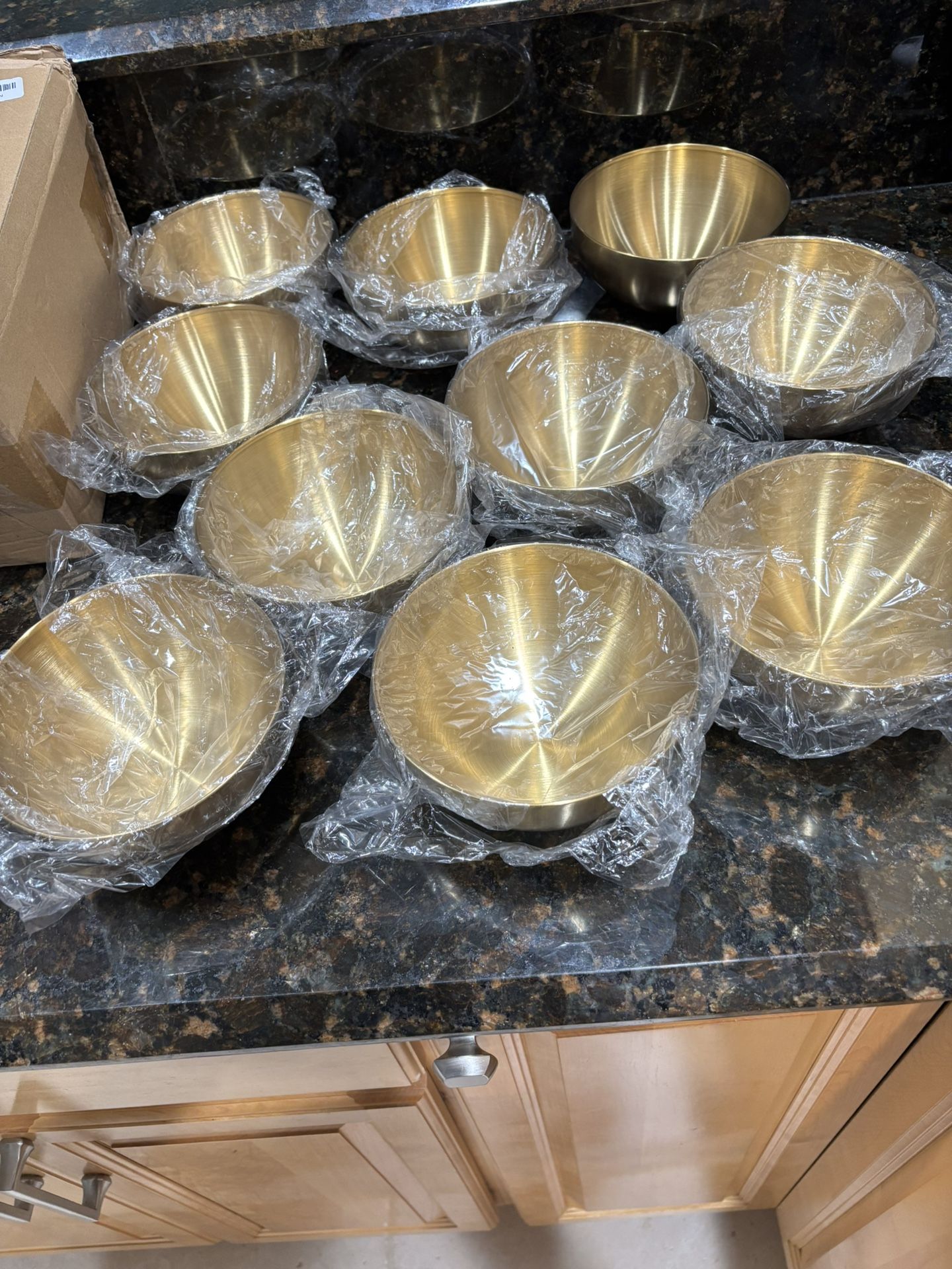 New Set of 10 Gold Stainless Steel bowls by Nuogo. good for many uses