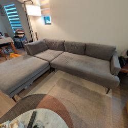 West Elm Contemporary Chaise Sofa