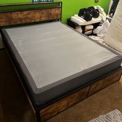 Wood Queen Bed Frame With Drawers