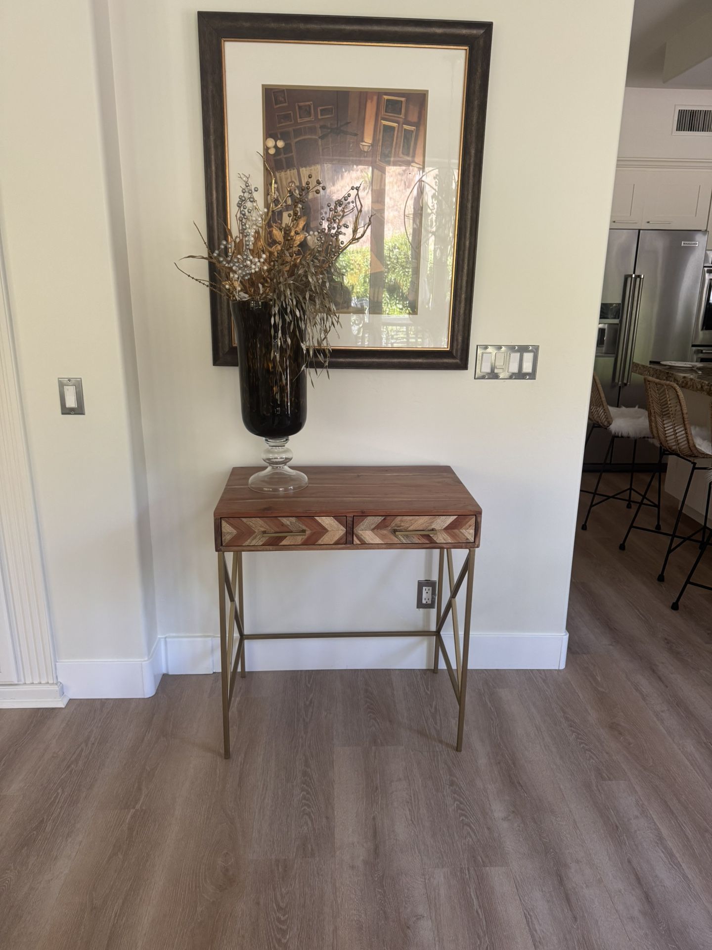 Solid Wood Mid century Desk/Console Table