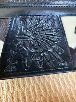 Vintage tooled leather purse from Mexico