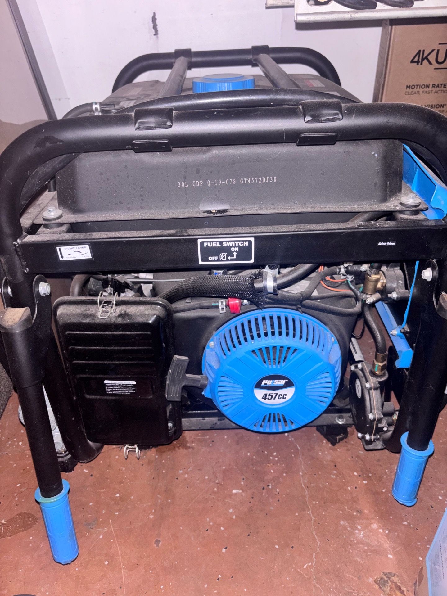 Generator only ran to test. Never used.