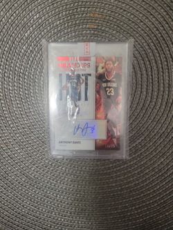 2019 Panini Hoops Hot Signatures HS-ADV Anthony Davis Red Hot 15/25