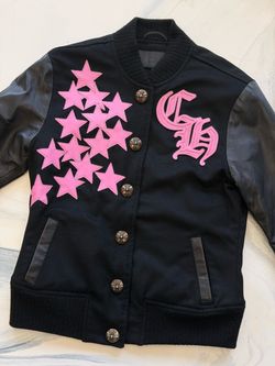 Chrome heart WMS lettermen Jacket