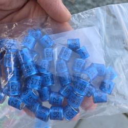 50pcs 2026 Colour Pigeon Foot Ring, Digital Coding Mark Recognition Ring