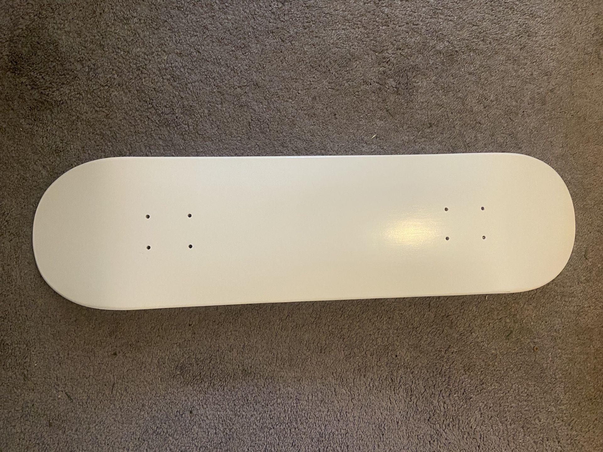 Moose Blank White Skateboard Deck