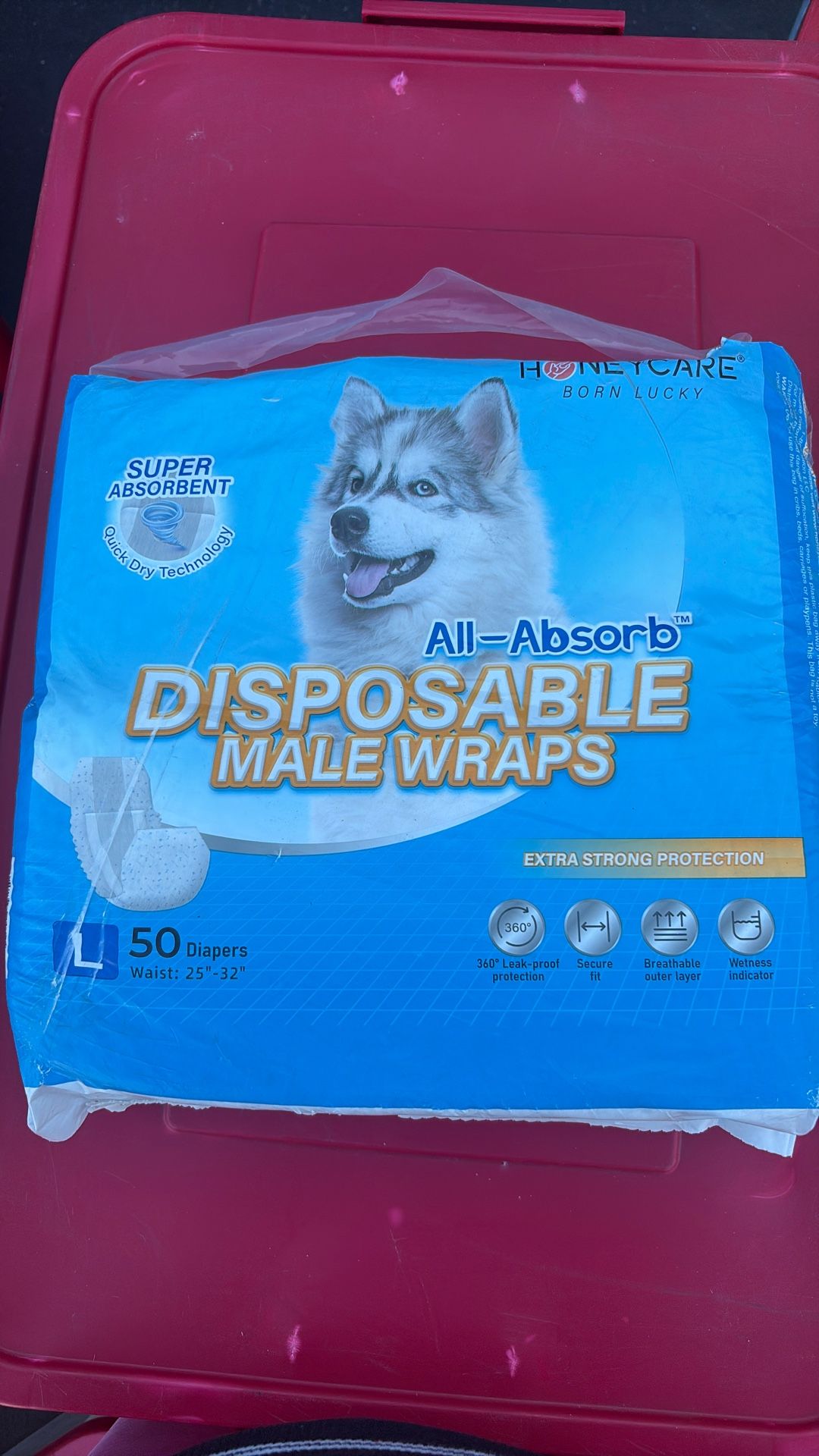 Dogs Disposable Large Wraps
