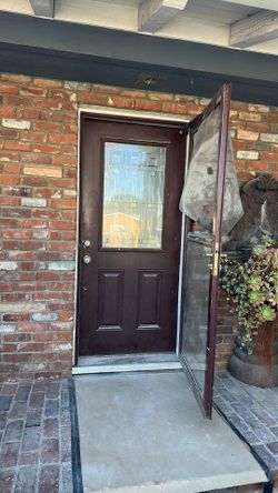 Front door stained glass