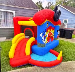 Disney Mickey Maude funhouse outdoor bounce house