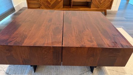 Mullins Extendable Sled Coffee Table with Storage
