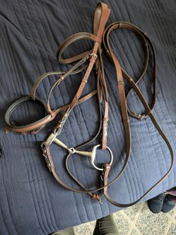 Used Bridle with snaffle bit for regular sized horse