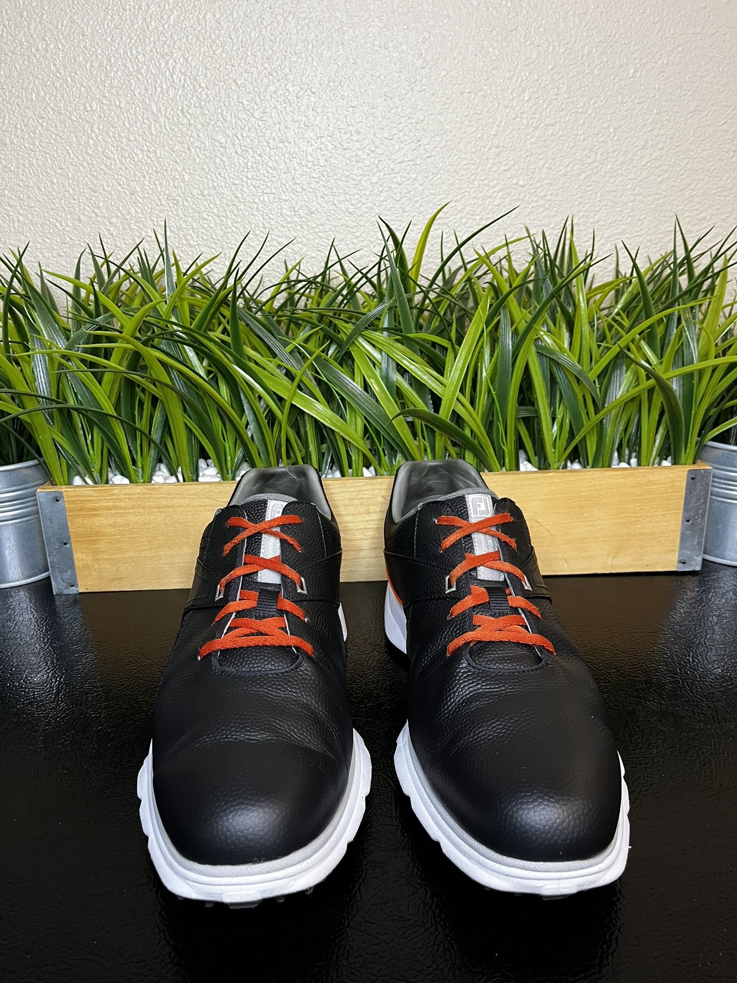 FootJoy Golf Cleats Black Orange