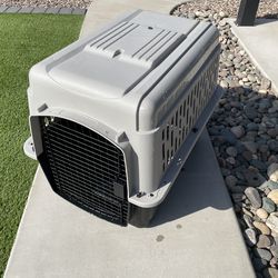Large plastic dog crate