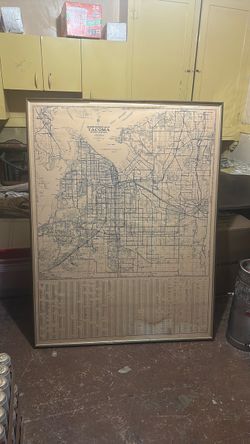 5’3” x 4’ Metskers vintage wall map 1974
