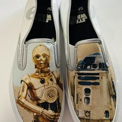 Sperry Cloud Star Wars C3PO & R2D2 Graphics Slip-on Shoes Men's Size 8