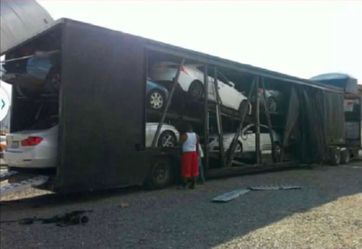 ENCLOSED 7 CAR COTTRELL, SOFTSIDE  CAR HAULER