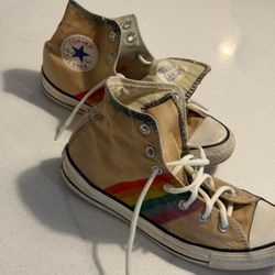 Converse Chuck Taylor All Star High Top Sneakers w Rainbow