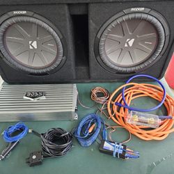 Kicker 12’a Comp R Subwoofers + Amp/Installation Kit