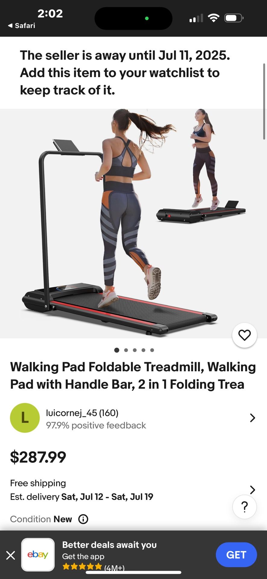 Walking Pad Foldable Treadmill