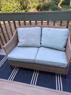 Outdoor patio set and rug