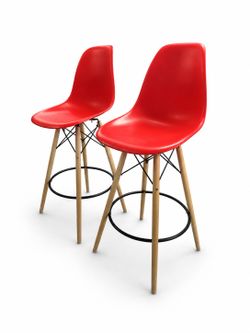 Pair of Red Barstools 😍