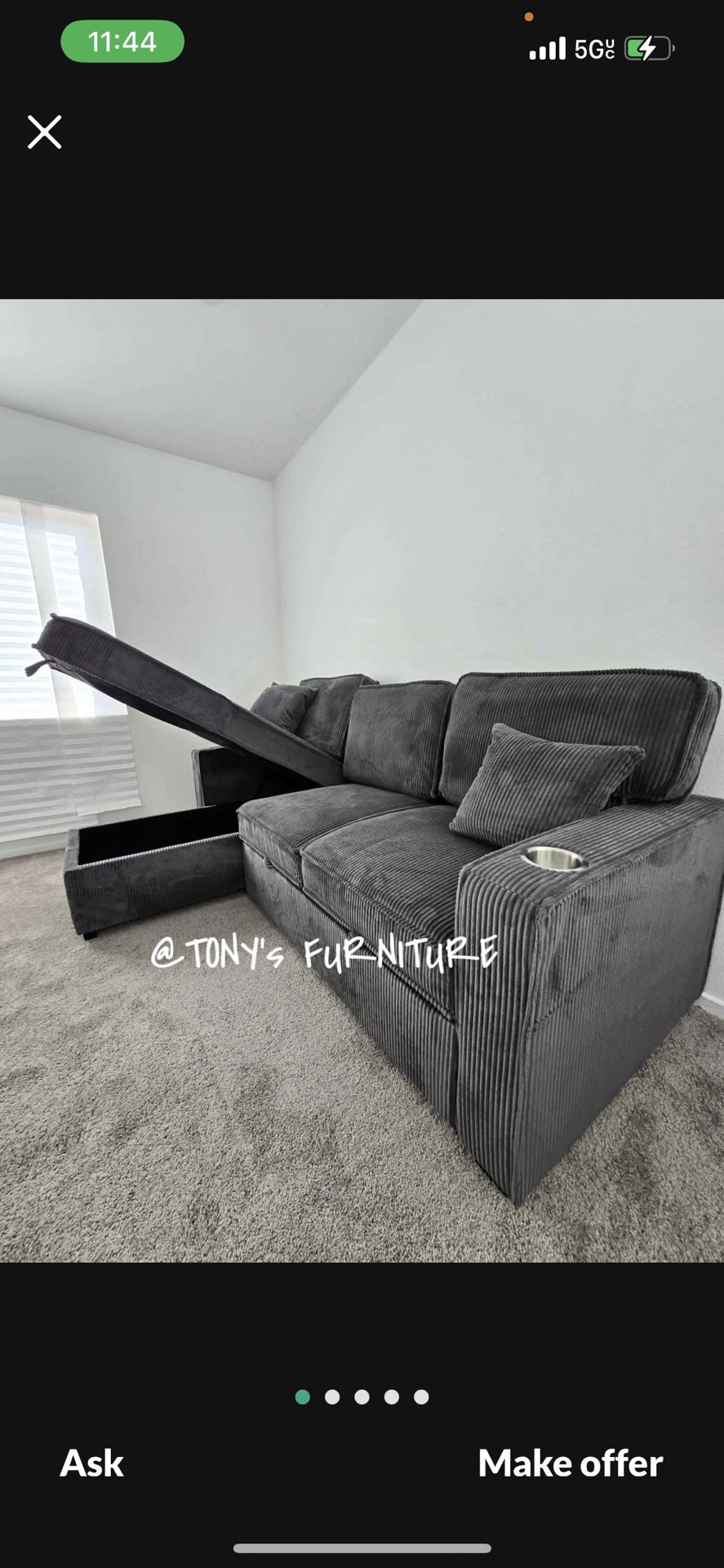 Pillow Out Sectional Sofa 