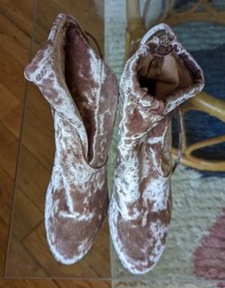 Pink Velvet Heels