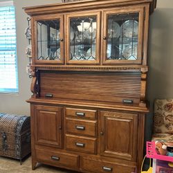 Oak China Hutch