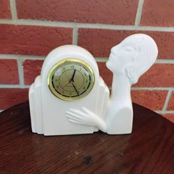 Art Deco Sarsaparilla Lady Head Clock