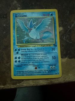 Pokemon  tcg articuno fossil holo rare 2/62 70hp English  1999 unlimited