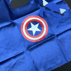 Kids Captain America Cape with mask set
