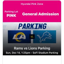 Pink Tailgating Parking, Rams Versus The Lion