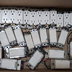 Assorted Lutron Outlets + Switches + Dimmers