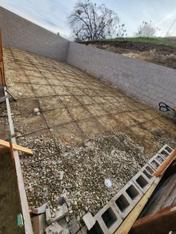 Block Wall & Concrete